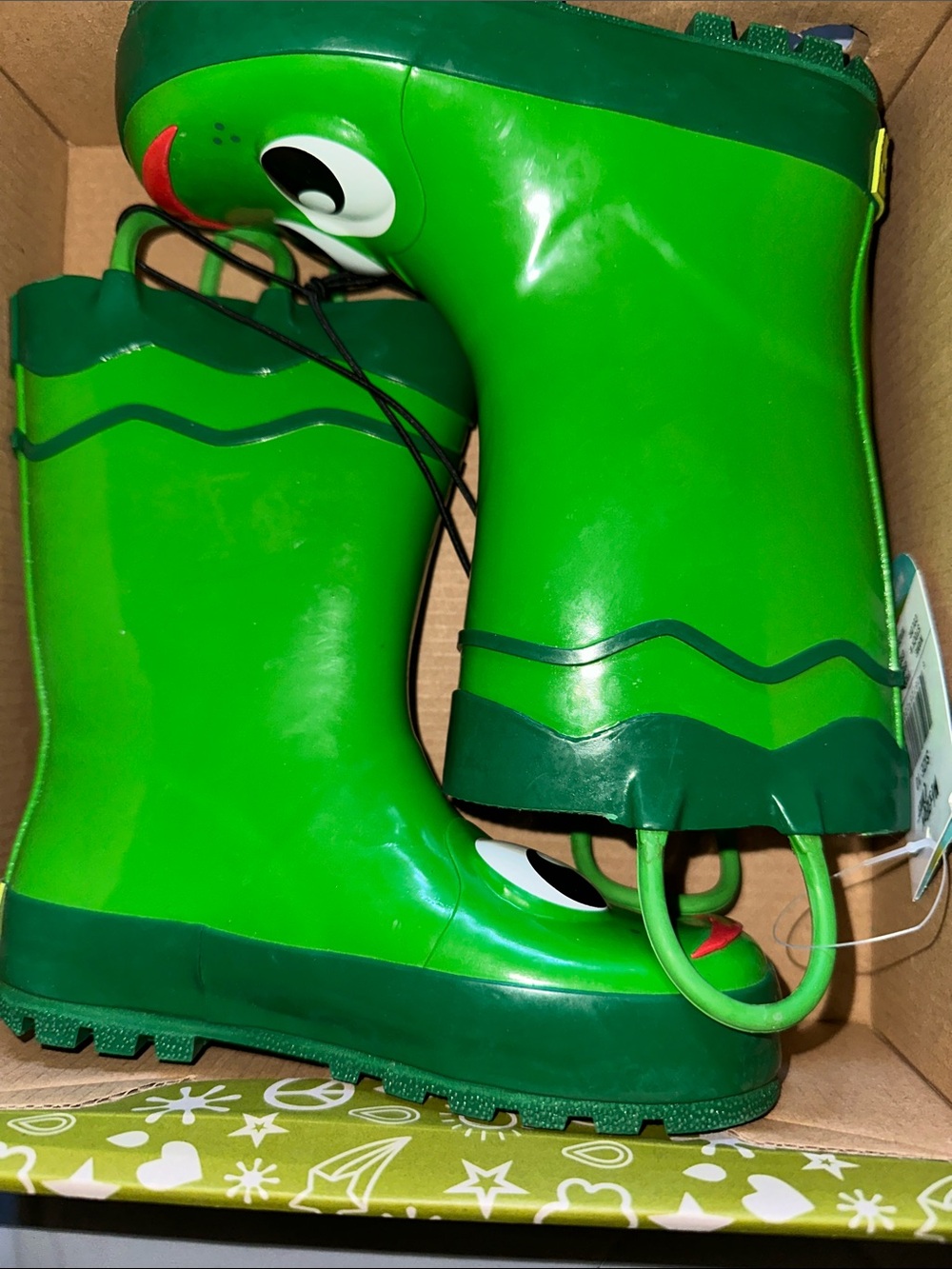 Kids Green Frog Rain Boots - Western Chief - Size 10